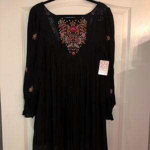 Free people black floral tunic